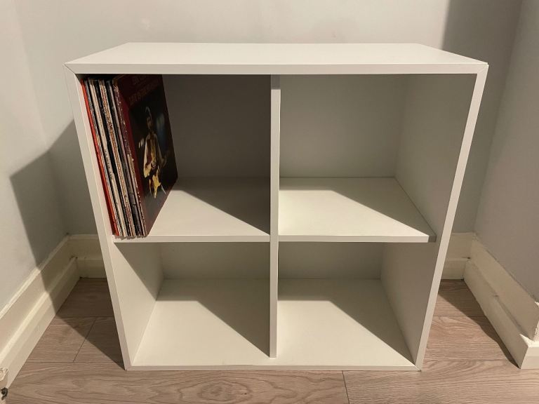 Ikea Eket Unit (TV Stand, Record Storage, Shelving) White Wood