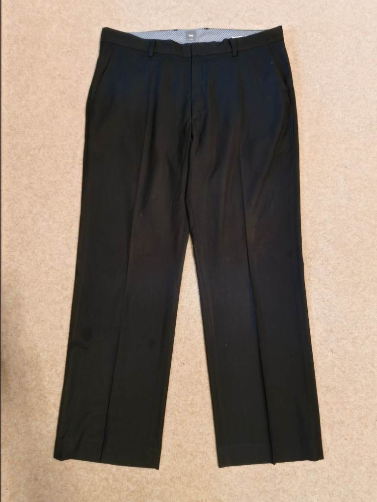 Men's GAP black pinstripe formal trousers W38/L32 £5