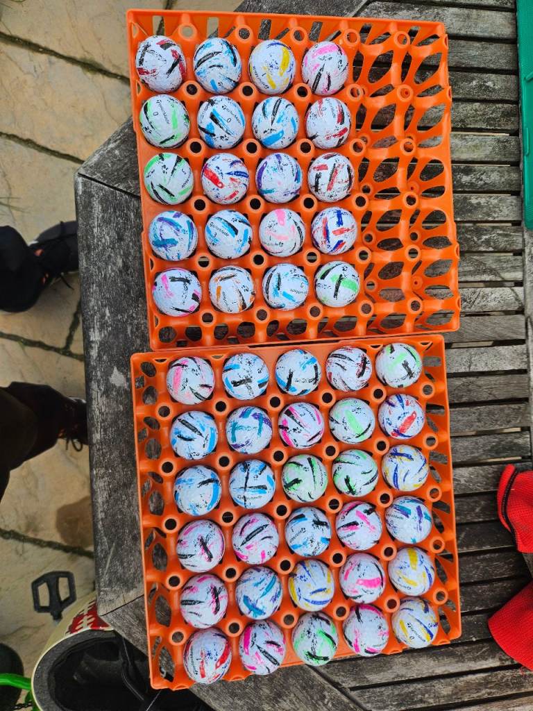 Lots of golf balls available 