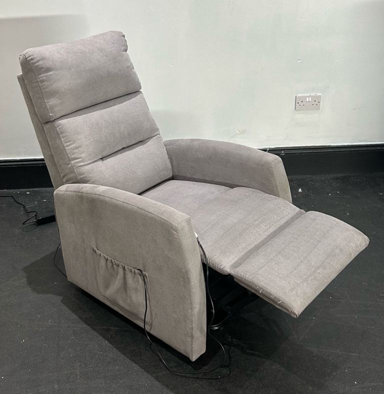 Wayfair Grey Fabric Power Electric Rise & Recline Armchair