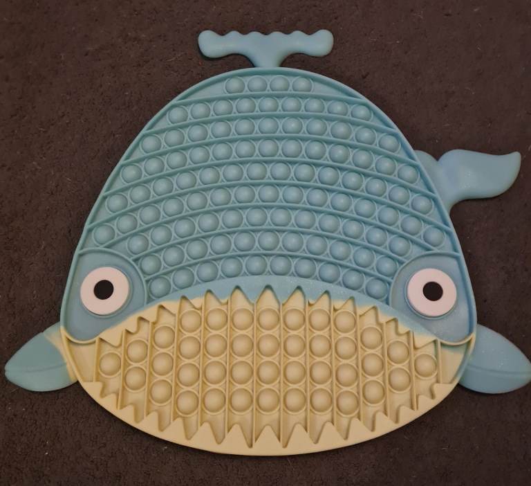 Brand New Jumbo Whale Fish 138 Push it Bubble Pop Fidget Sensory Toy ADHD Stress Reliever Toys