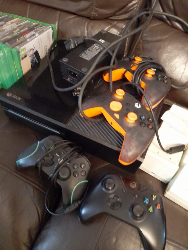 Xbox One Console Bundle with Games, Controllers, and Steering Wheel