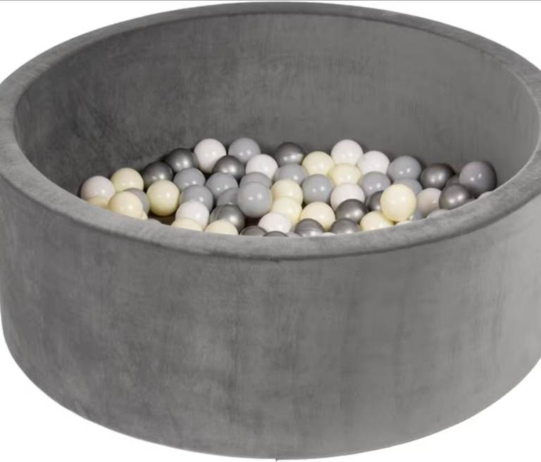 Grey Fabric Ball Pit with Grey Balls