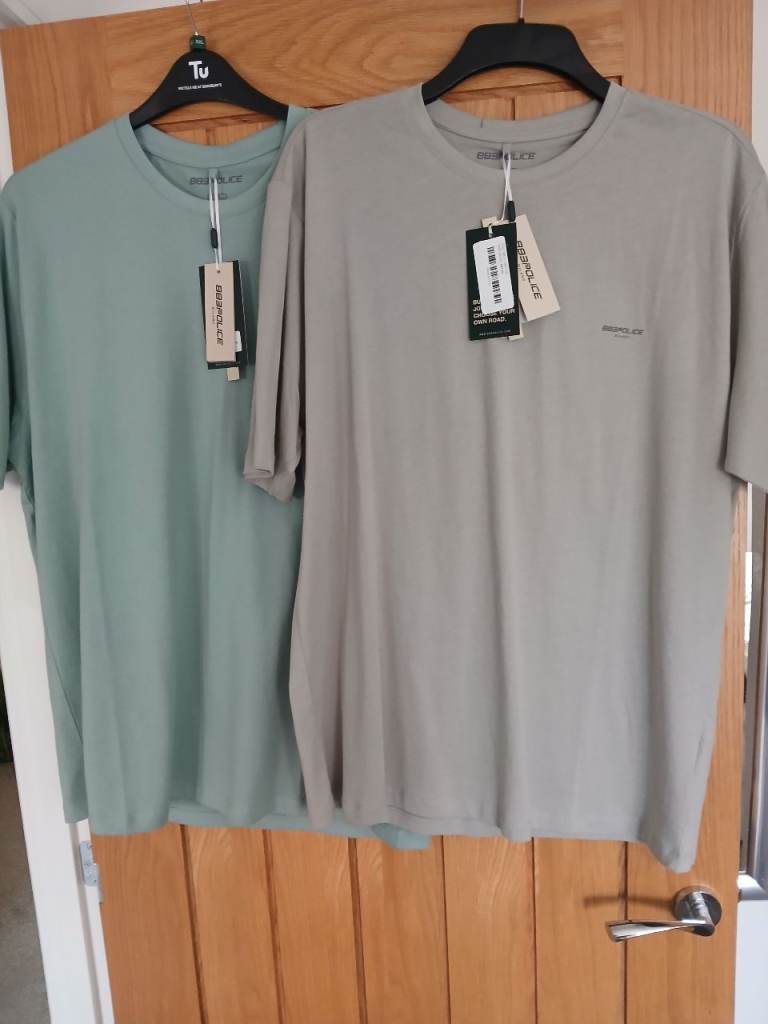 Two "Police" Mens Tee Shirts.