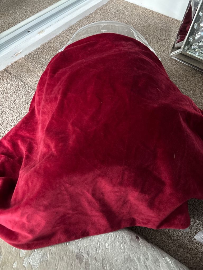 Ikea wing back chair covers x2 red