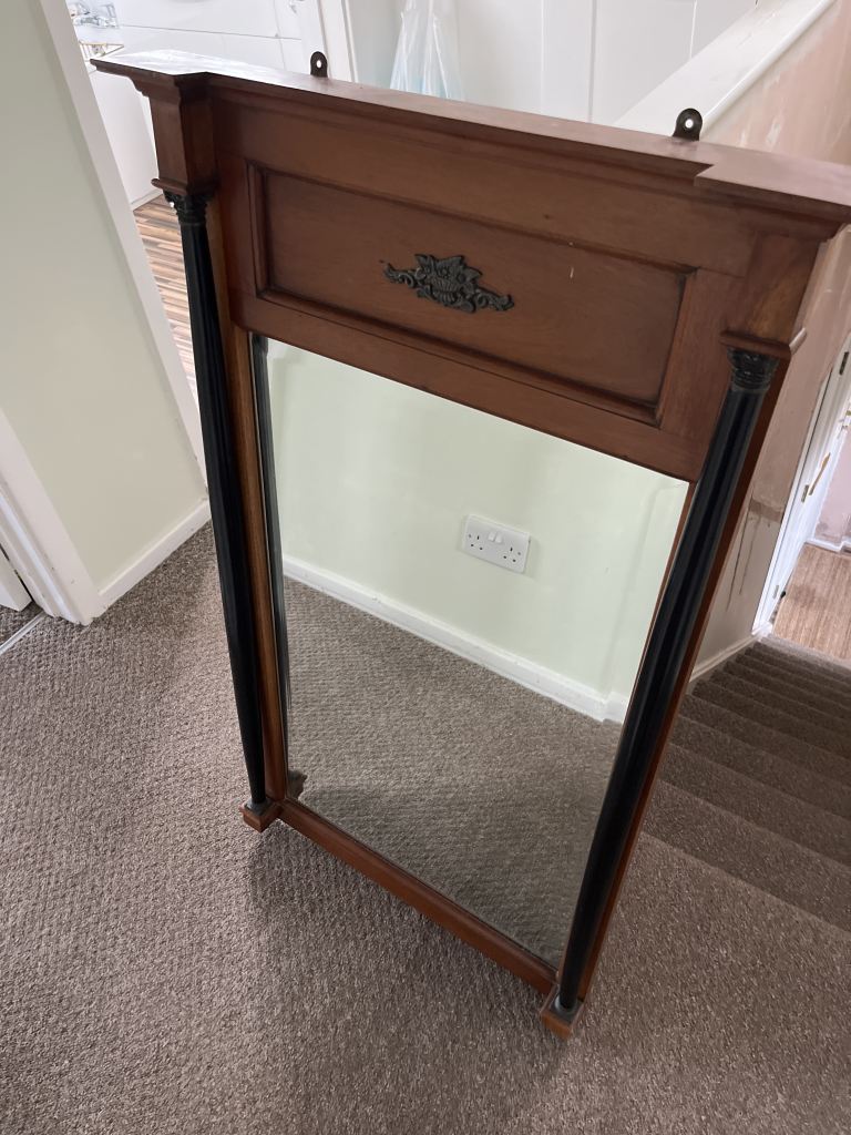 Large Wooden Framed Mirror – Good Condition