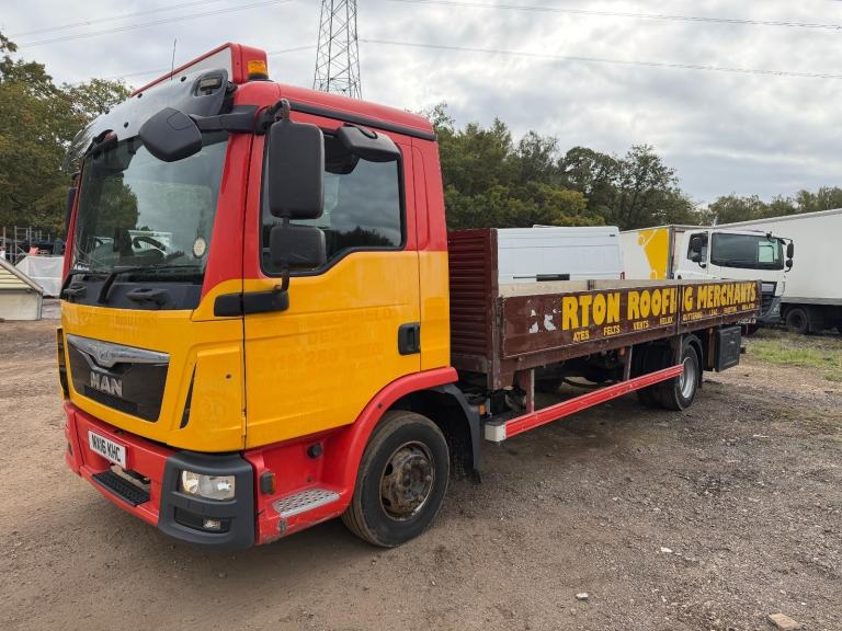 MAN TGL 8.180 2016 7.5 ton 20ft drop side flat bed EURO 6 auto air con
