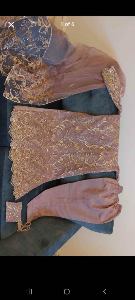 Size 14 cutdana embroidery pakistani shalwar kameez