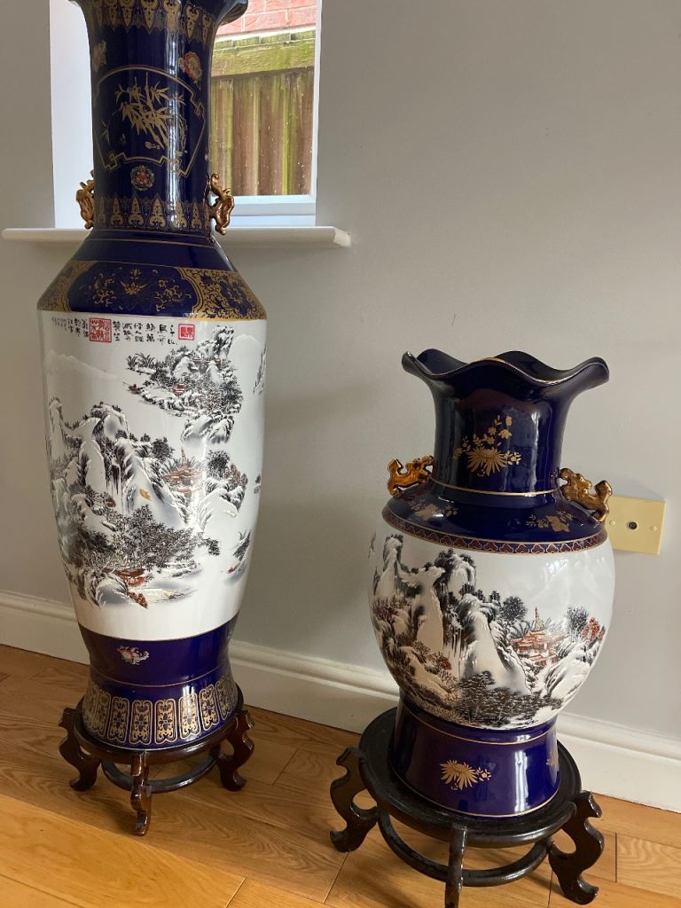 Pair of Large Chinese Ceramic Vases 