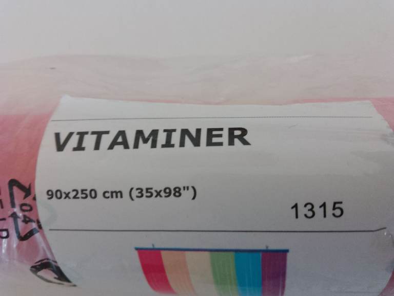 IKEA Vitaminer Rainbow Stripes Door Curtain Plastic Divider RARE New I.