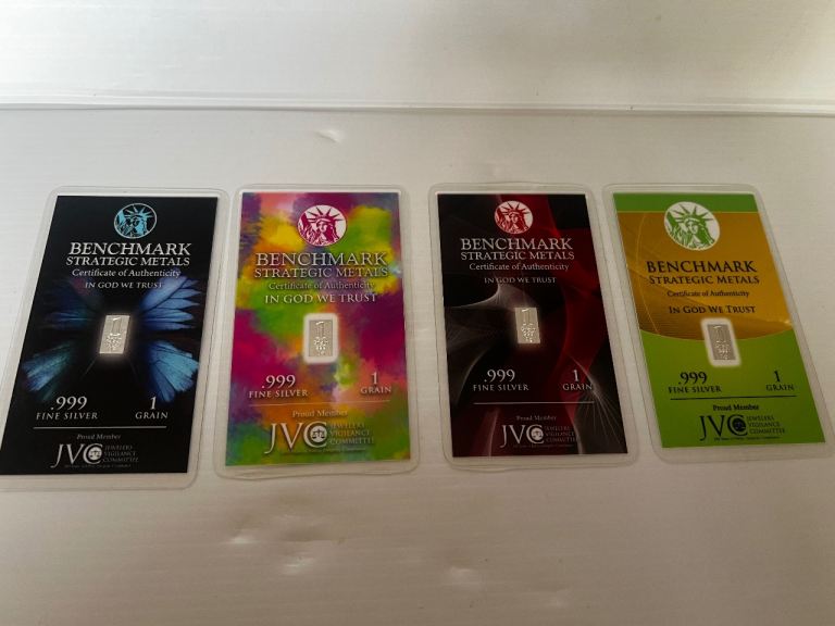 Benchmark Strategic Metals 999 Fine Silver 1 Grain Bars