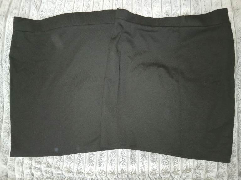 Girls Black Stretch School Skirts 