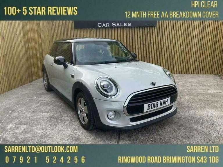 2018 MINI Hatch 1.5 Cooper Euro 6 (s/s) 3dr HATCHBACK Petrol Manual