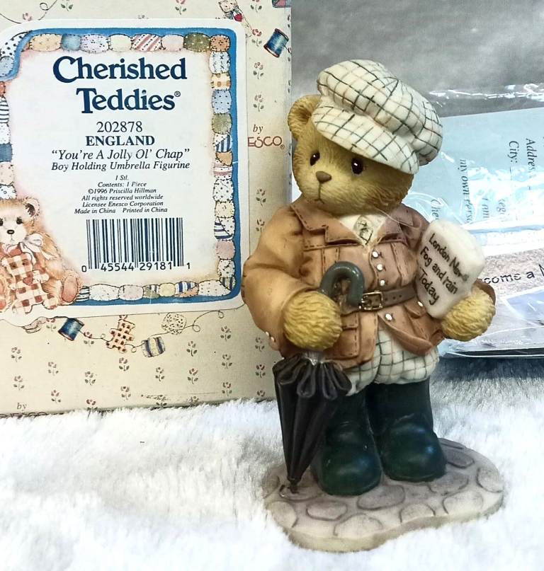 Cherished Teddies Bear "England" Boxed With Certificate