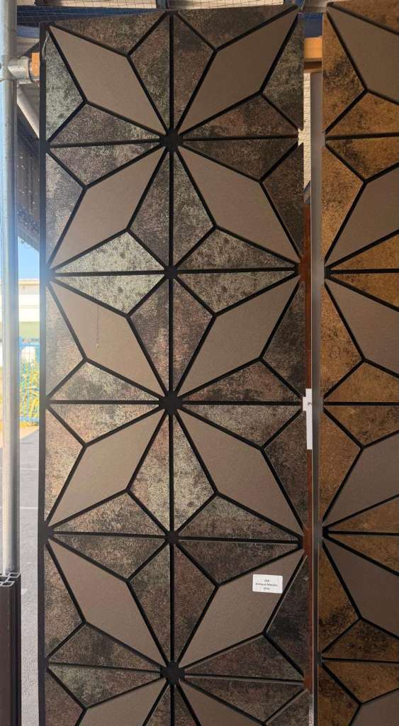 Decorative Wall Panel with Geometric Mirror Design –Brand New