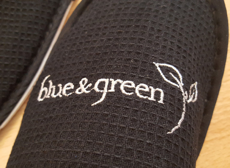 'blue & green' Branded Hotel Spa Slippers - Brand New!