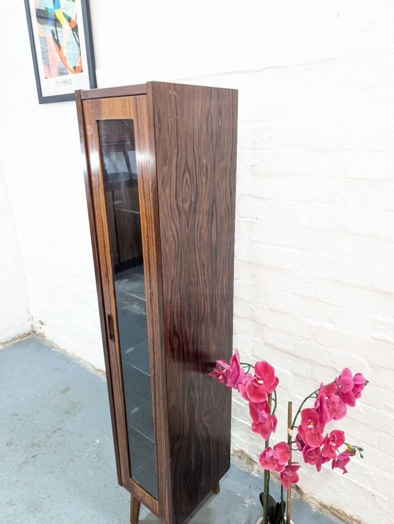 Rare Danish Mid Century Slim Bookcase by Paul Hundevad