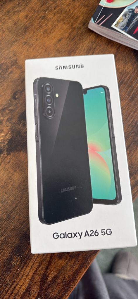 NEW Samsung Galaxy A26 5G Black with Clear Case