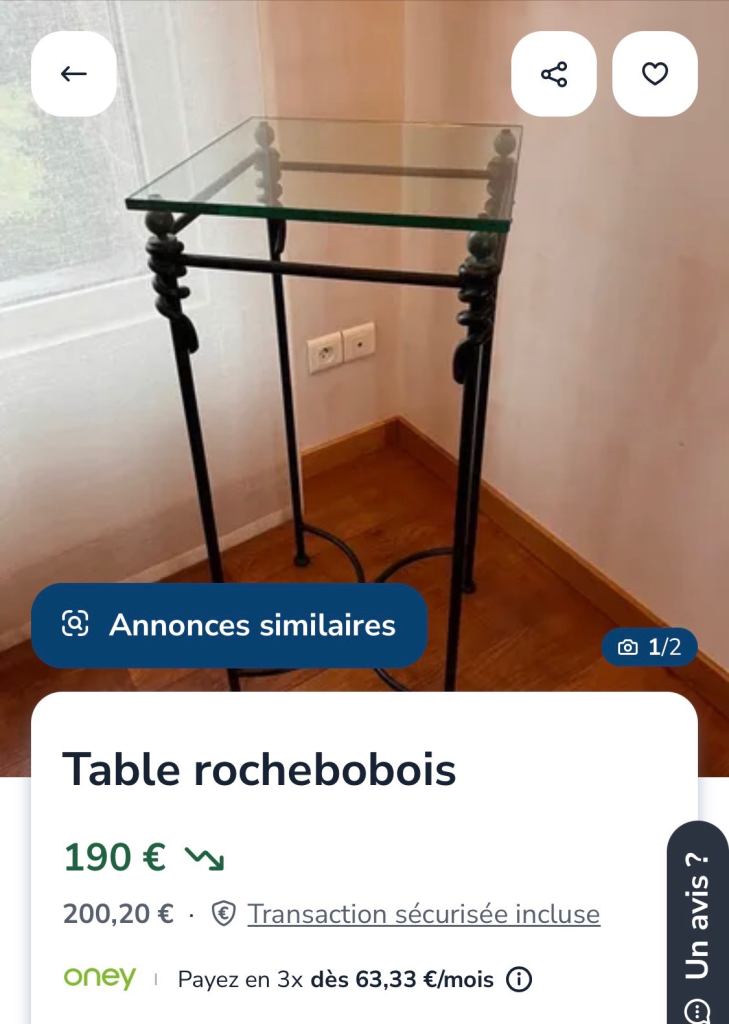 2 Vintage French Iron + Glass Console Tables