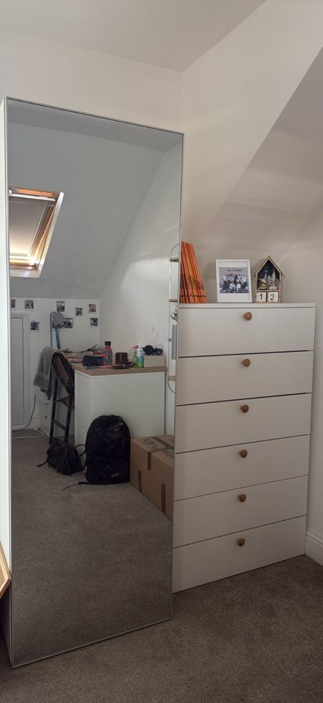 Urgent 🚨 White Wardrobe and Chest of Drawers Set – very Good Condition