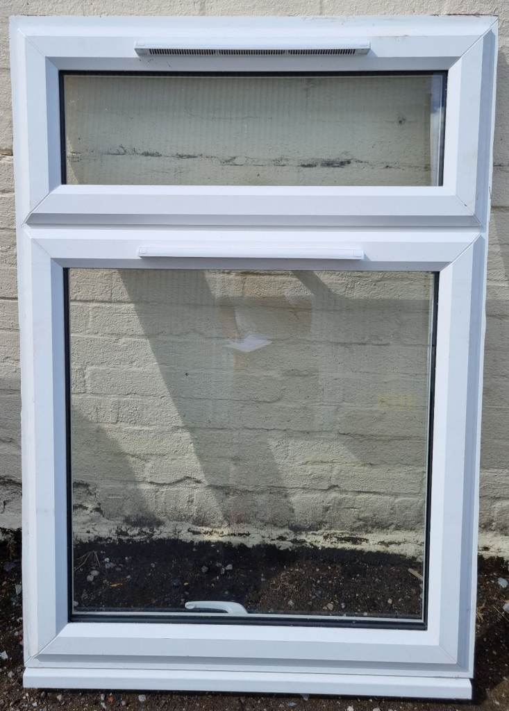 New UPVC Double Glazed White Window 885mm W x 1255mm H