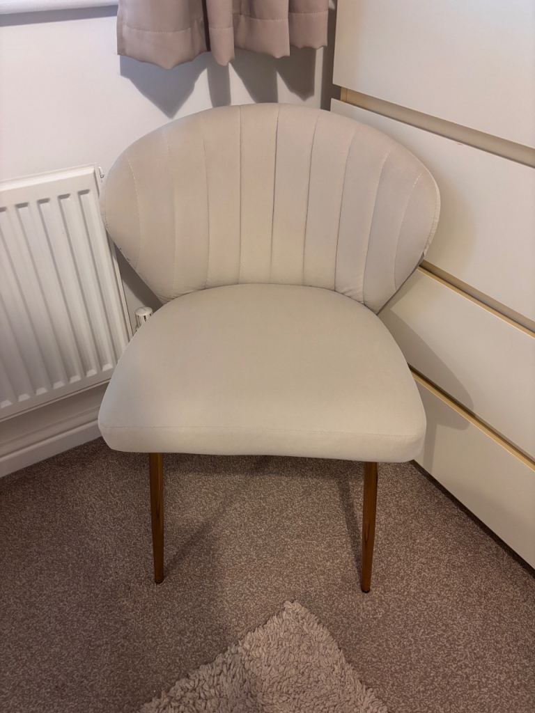 Daulton Modern Velvet Tub Chair with Channel Tufted Back and Metal Legs