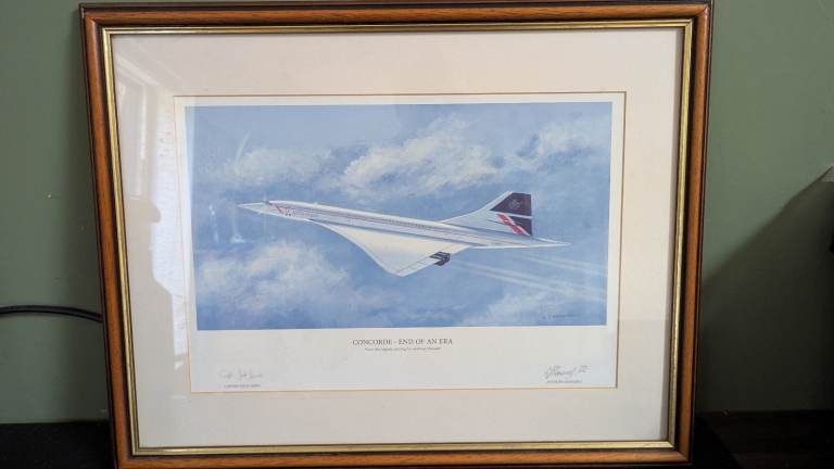 Concorde 'End of an Era' Framed Print - Signed by Captain Rick Lowe