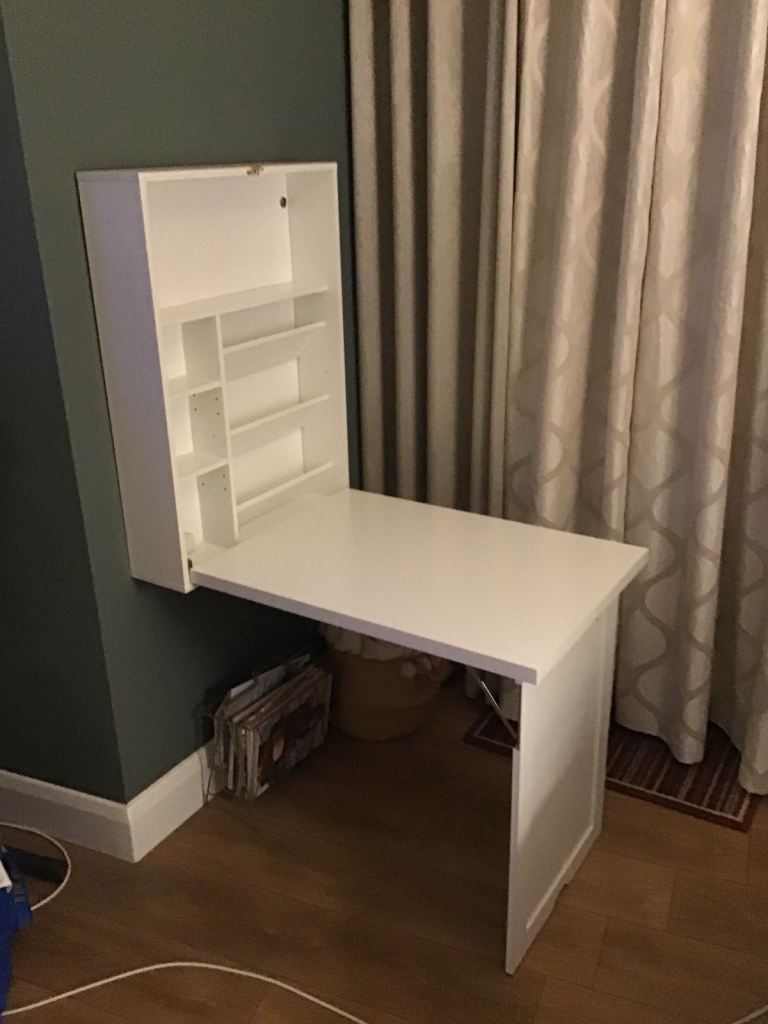 Fold out desk or table for small spaces , grab a bargain . 