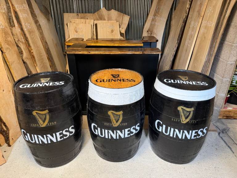 Guinness Barrel Painted Style  etc.