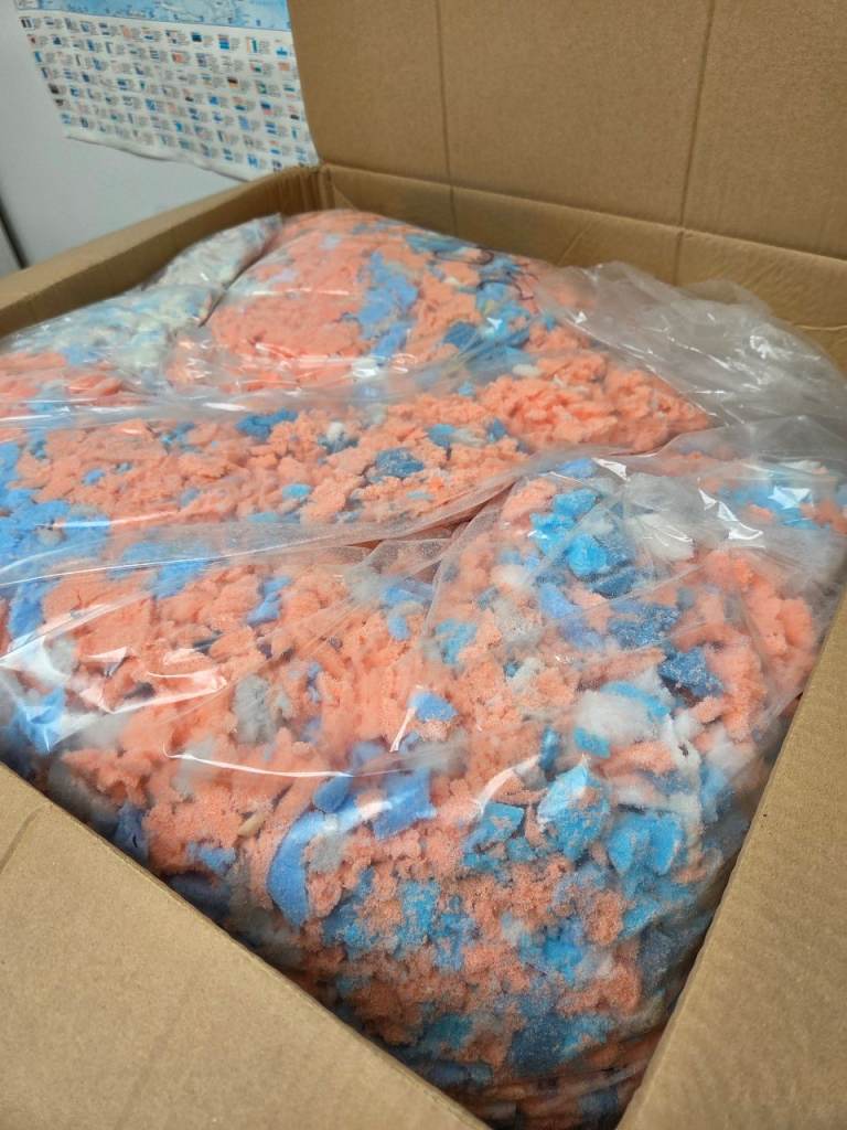 Free foam crumbs for soft toy or furniture filling