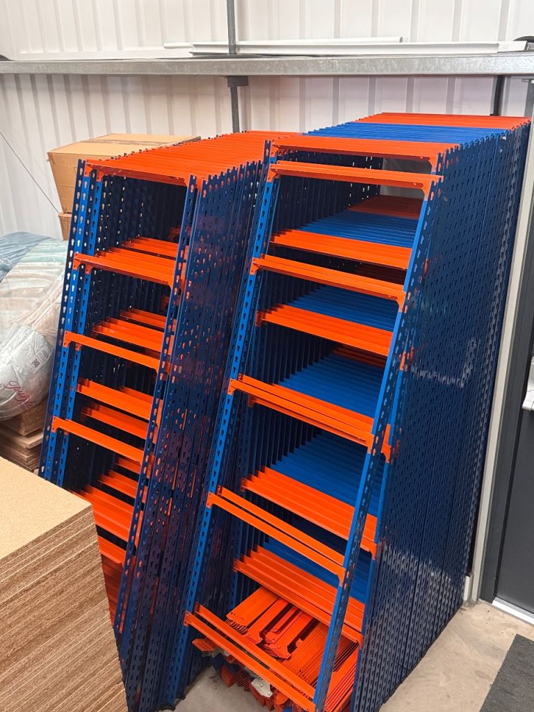 image for 14 x Rapid Racking medium duty shelving warehouse racks garage shelves H1198 x W915x D455mm AS NEW