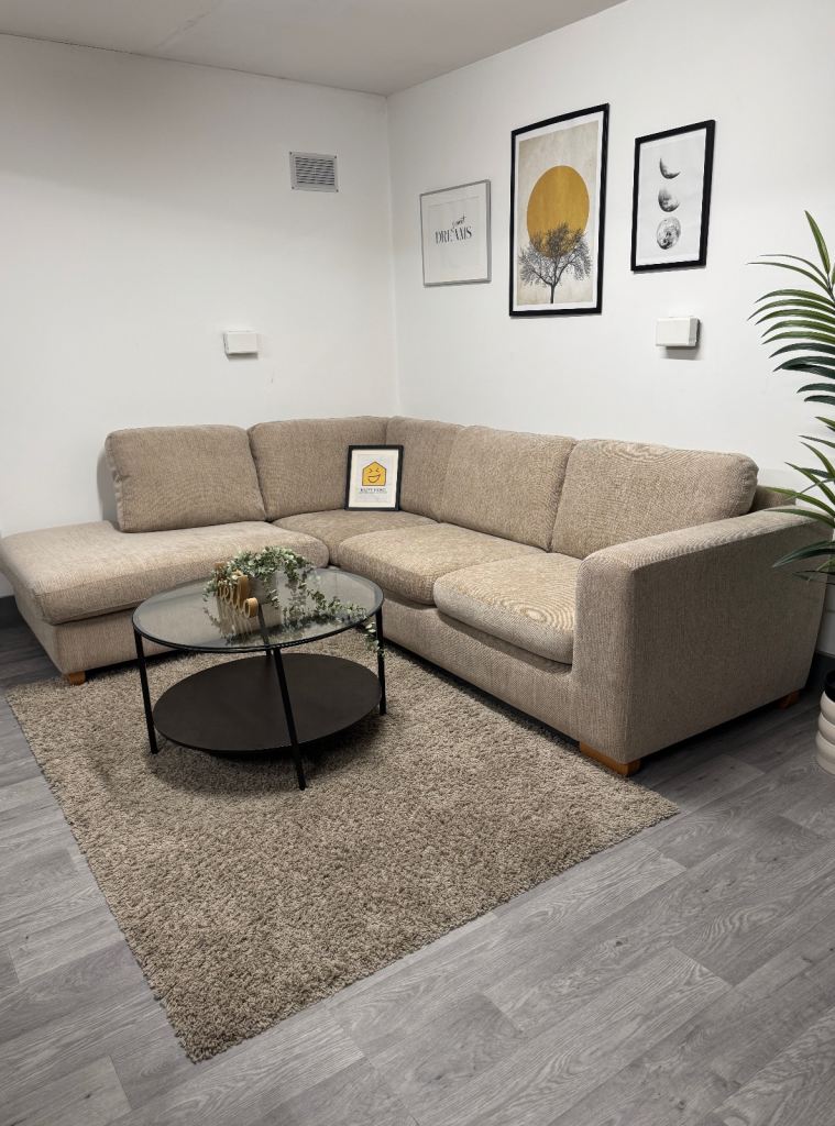 Beige Corner Sofa - John Lewis - WE DELIVER!