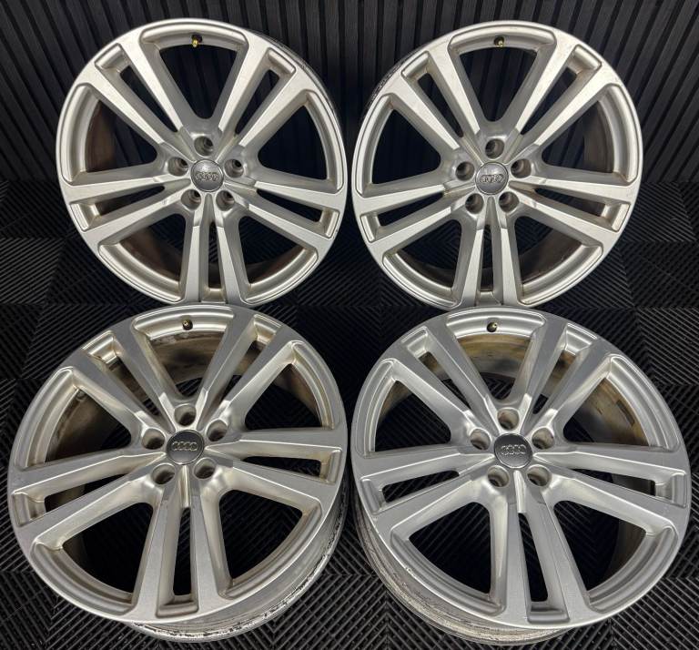 20'' GENUINE AUDI Q7 S LINE 5 DOUBLE SPOKE ALLOY WHEELS ALLOYS TOUAREG