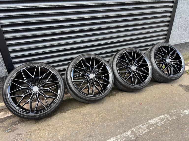 19” 5x112 Veemann MF-Z5 Alloys New Black Wheels 225/35/19 Tyres VW Caddy Golf Seat Skoda Audi A3