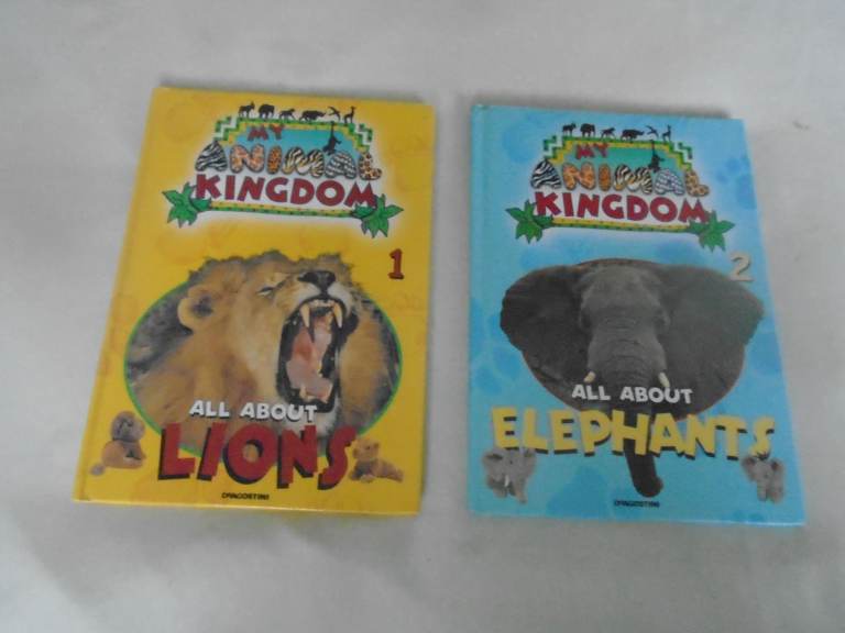 DeAgostini My Animal Kingdom hardback books x 2 - lion & elephant  -  both £1 EACH