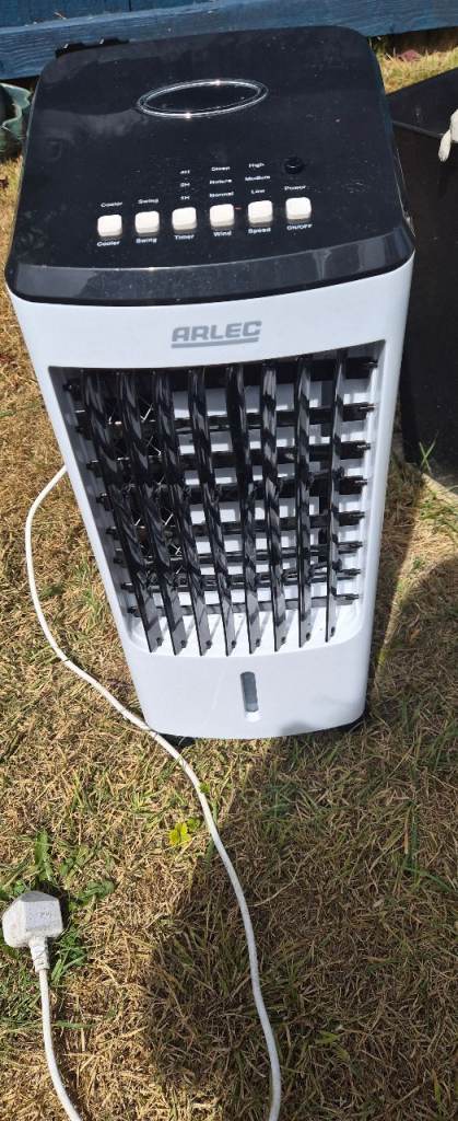 Arlec Portable Air Cooler/Fan - White & Black, Good Condition
