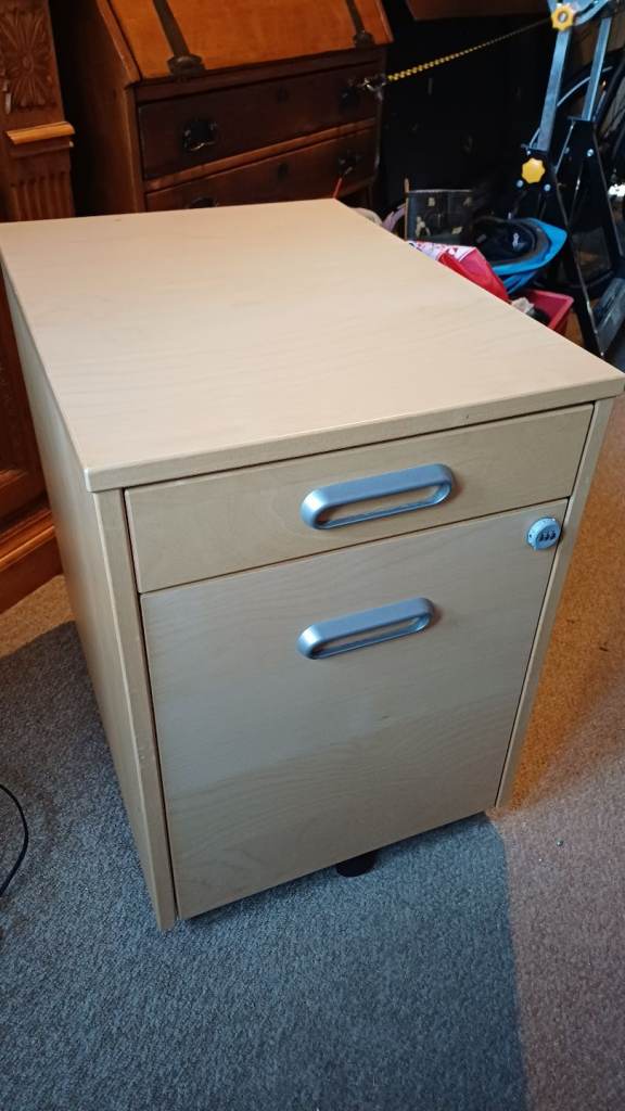 image for IKEA filing cabinet in birch wood