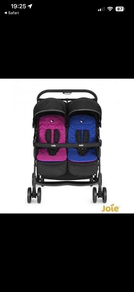 Joie Aire Twin Pushchair Double Seat Stroller Inc  Raincover 