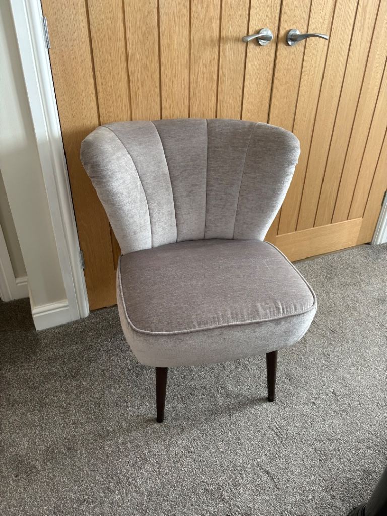Dunelm Chenille Abby cocktail chair 