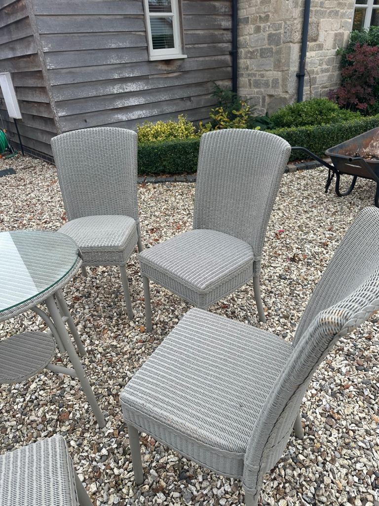 Lloyd Loom table and chairs 