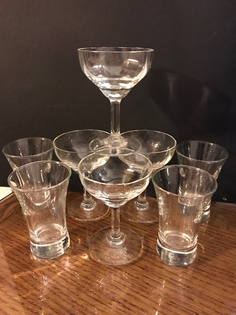 Four Liquor and Four Shot Glasses