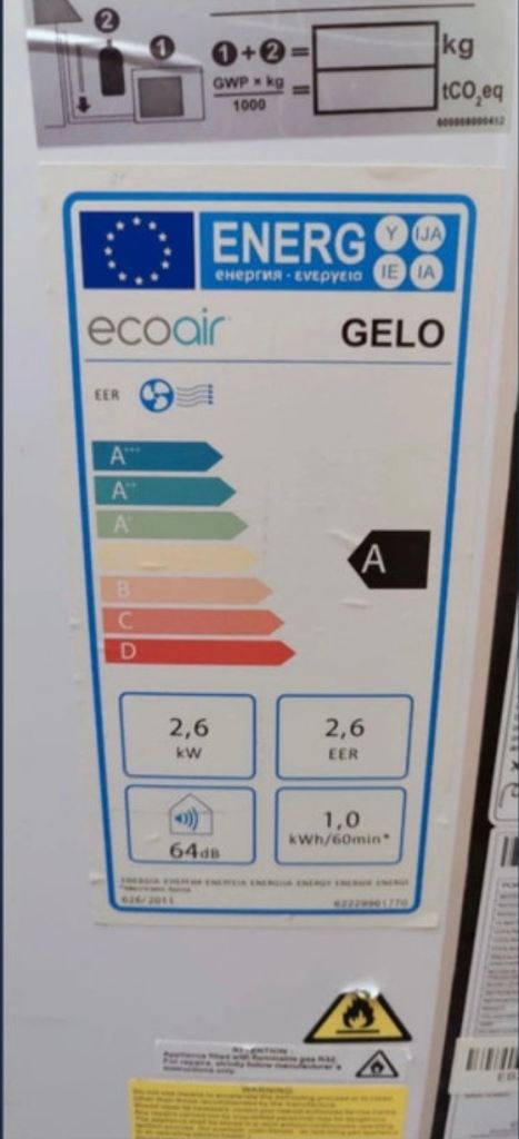 ECOAIR Portable Air Conditioner! 10000BTU- A energy Rating- Dehumidifier + 3 fan mode + WiFi & timer