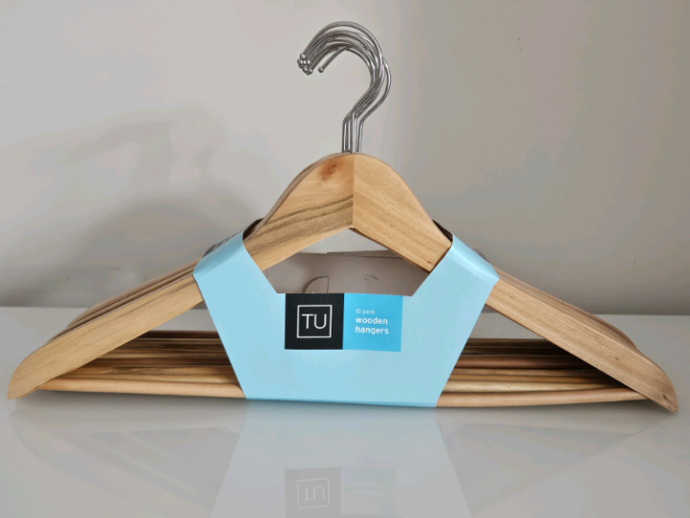 image for TU Sainsbury's wooden hangers 10 pack