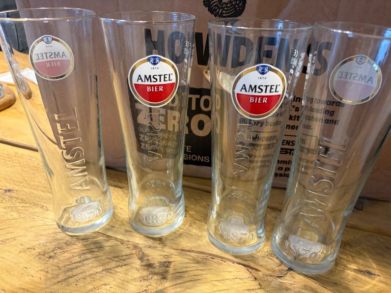 33 brand new Amstel Beer Glass - Pint