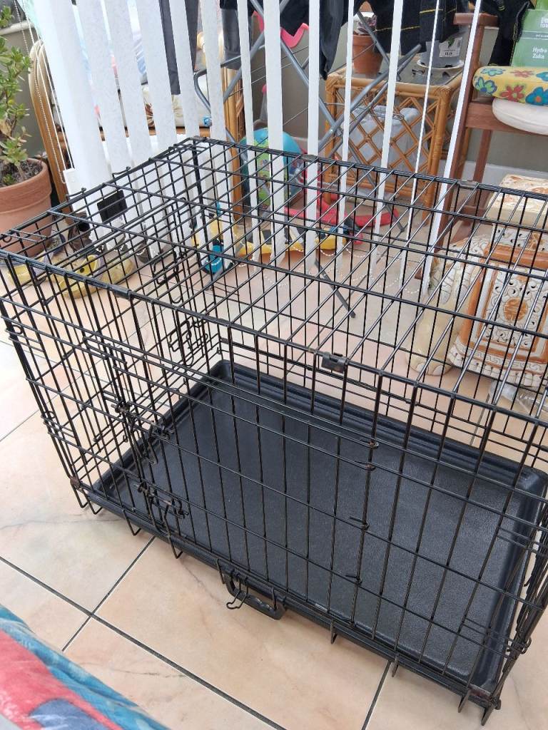 Lazybones metal, folding dog crate