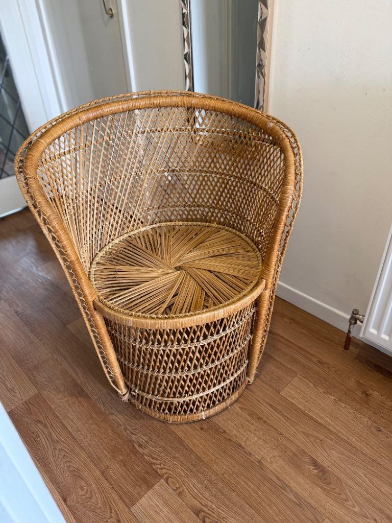 Lovely Rattan Wicker Armchair – Good Condition