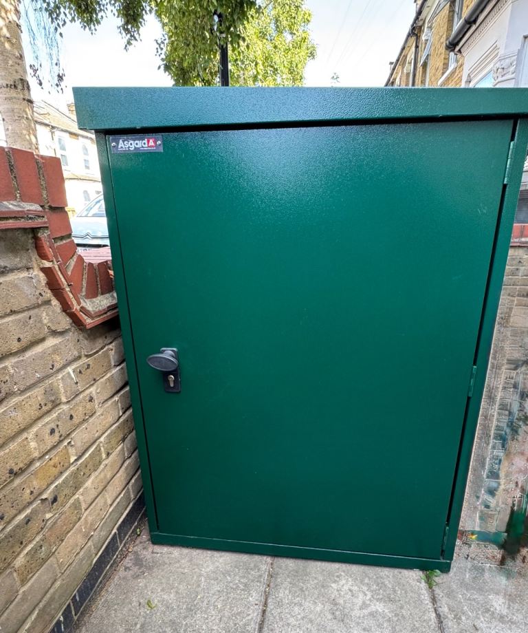 Asgard Metal Bike Storage Shed – Green, Secure