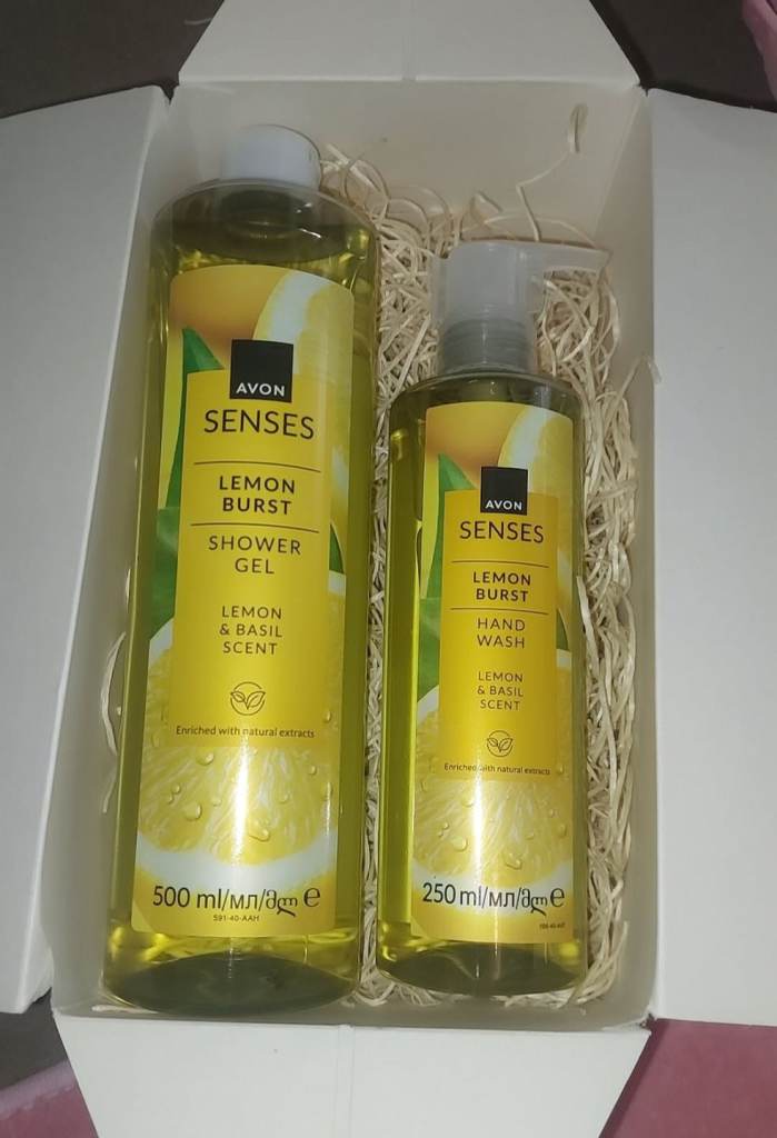 Avon Senses Lemon Burst Shower Gel & Hand Wash Set