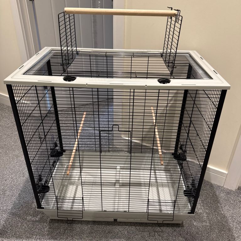 Little Friends Waldorf Budgie Canary Finch Cage Grey Top Opening New Bar Panels