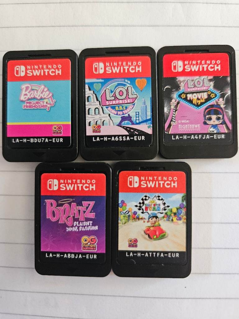 Nintendo Switch Games Bundle – Barbie, LOL, Bratz, Blaze